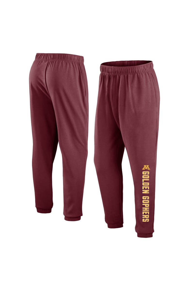 FANATICS Men's Fanatics Branded Maroon Minnesota Golden Gophers Chop Block Fleece Sweatpants, Alternate, color,