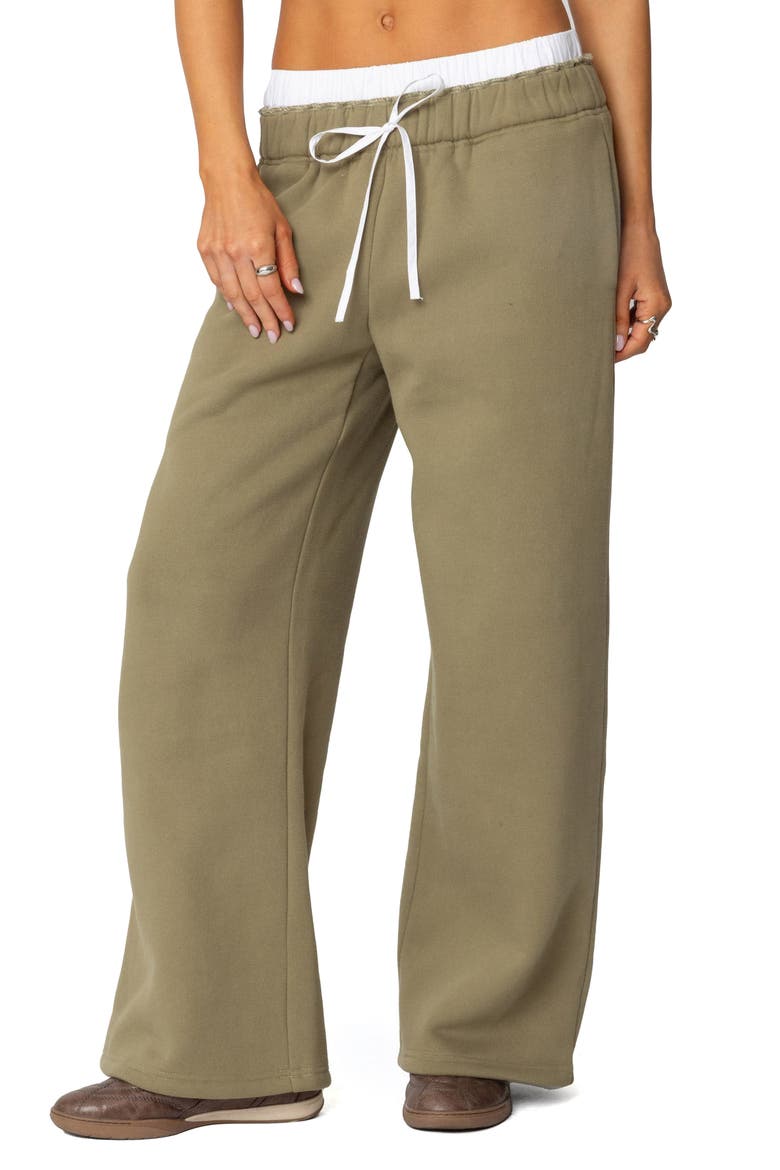 Boxer Drawstring Sweatpants, Main, color, OLIVE