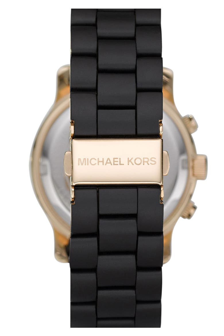 'Runway' Chronograph Watch, 38mm, Alternate, color, BLACK / GOLD