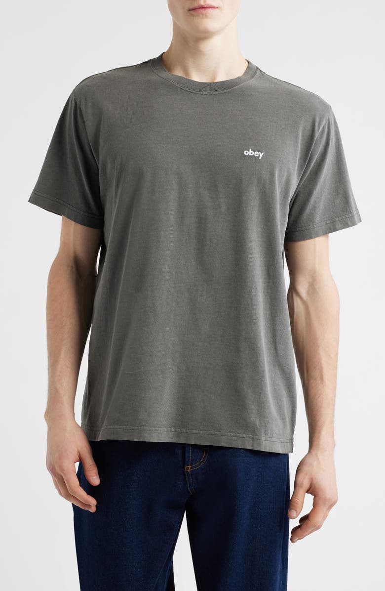 Obey Cotton Logo T-Shirt, Main, color, 