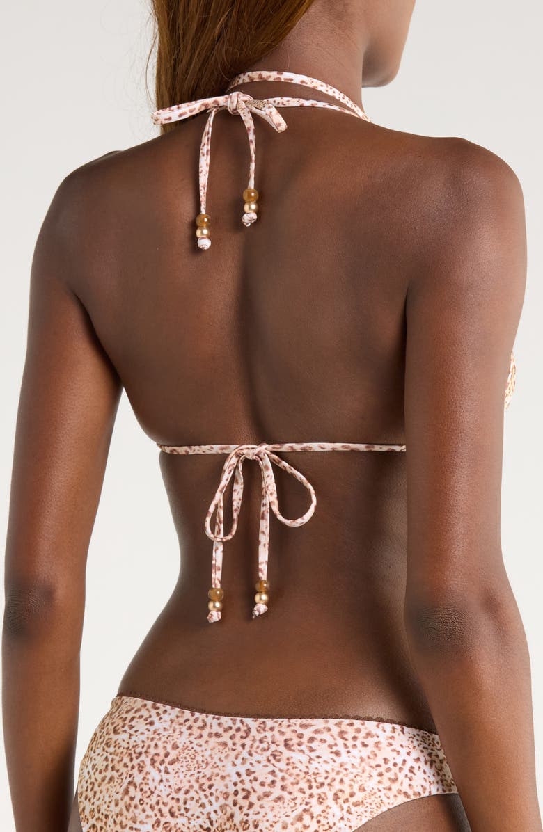 Kulani Kinis Decorative Panel Halter Bikini Top, Alternate, color, Wild Skies