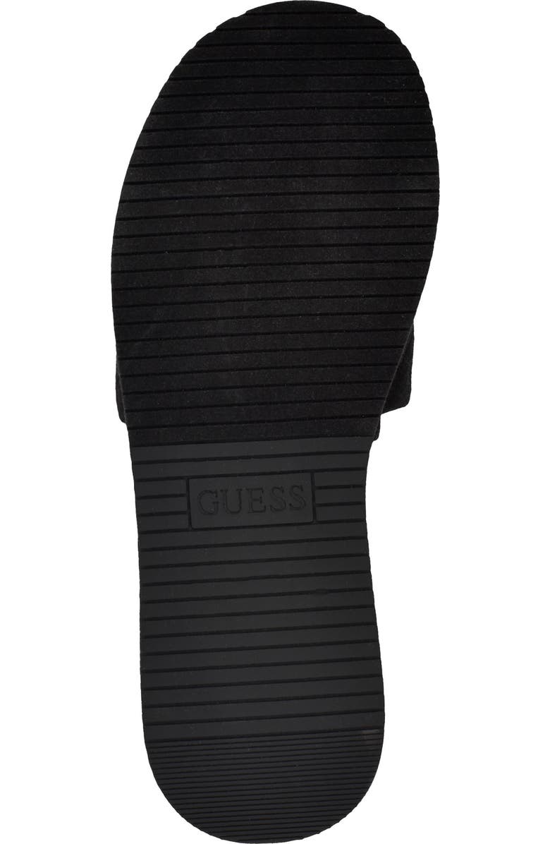 GUESS Bintai Platform Wedge Slide Sandal, Alternate, color, Black