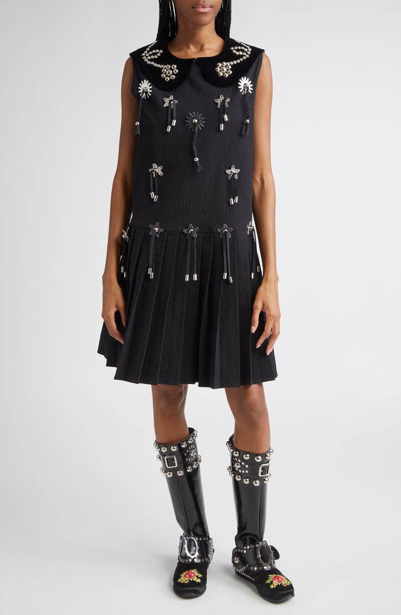 Chopova Lowena Scout Sleeveless Seersucker Dress, Main, color, 