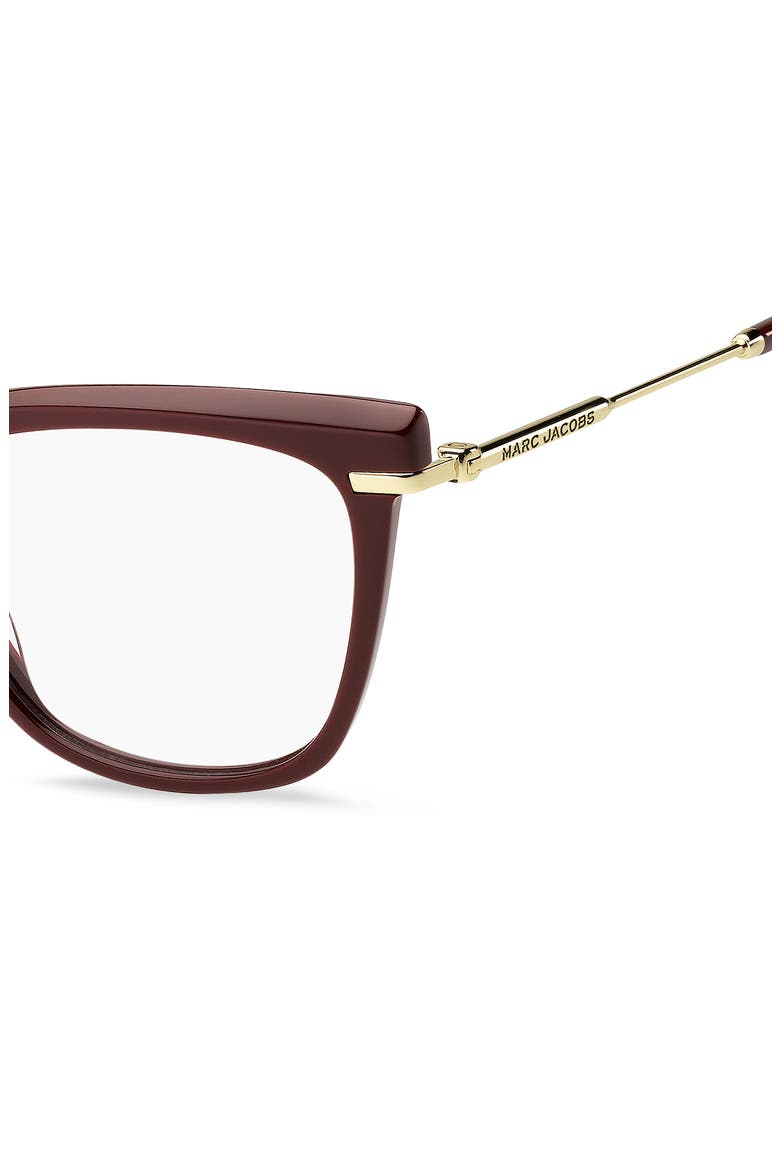 53mm Cat Eye Optical Glasses, Alternate, color, BURGUNDY