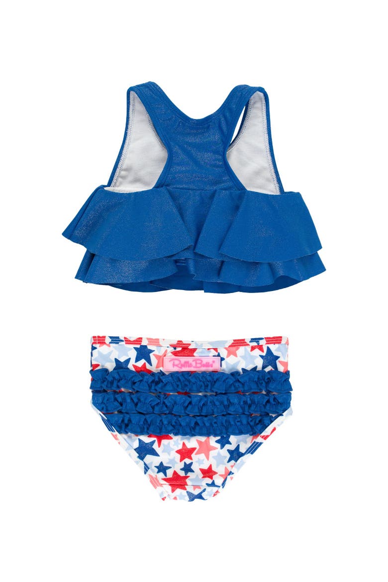 Baby Girls Flounce Bikini, Alternate, color, Shimmer Star-Spangled