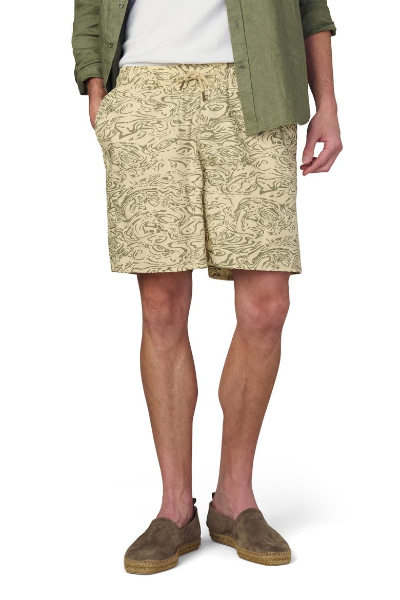 Loose Fit Print Shorts, Main, color, TROPICAL GREEN