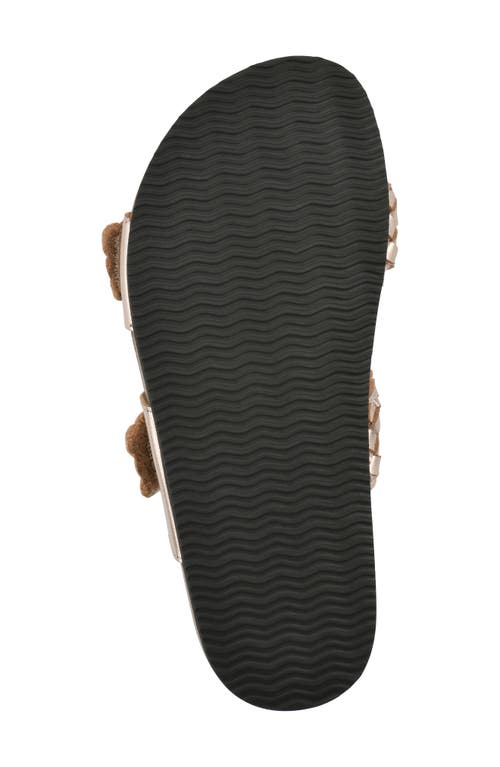 Cliffs By White Mountain Hey Hey Slide Sandal In Rosegold Metallic
