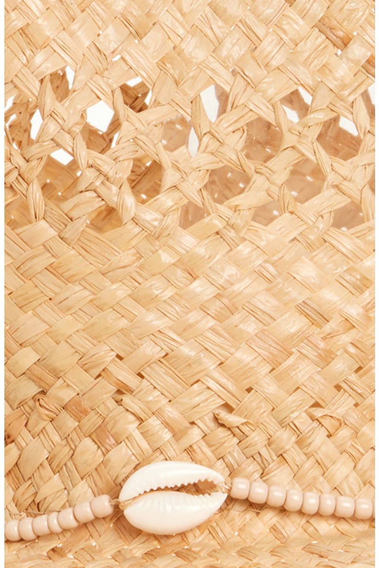 Seashells Open Weave Cowboy Hat, Alternate, color, NATURAL