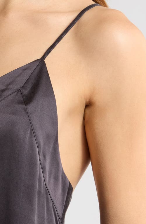 Nordstrom Sandwashed Silk Chemise In Grey Stonehenge