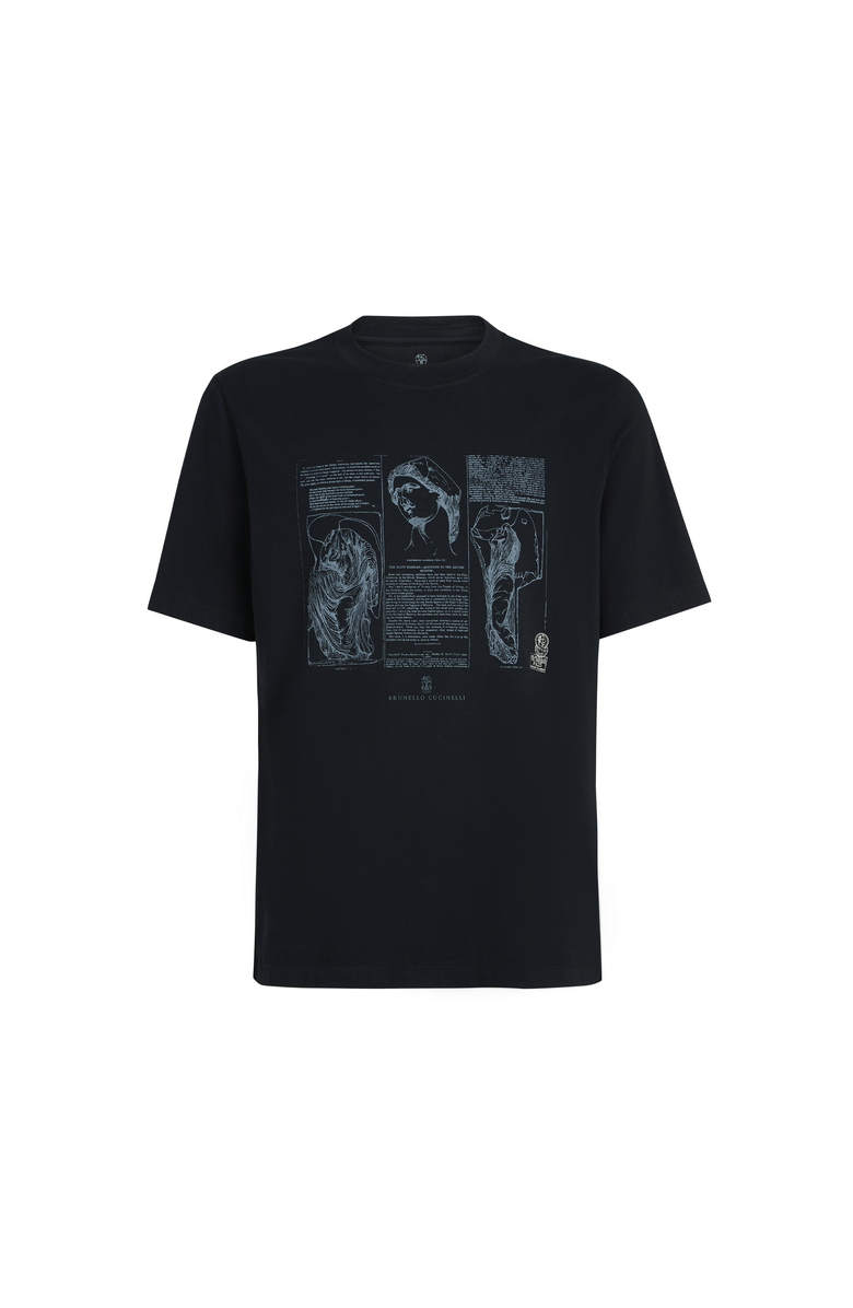 Brunello Cucinelli Jersey T-shirt, Main, color, Black