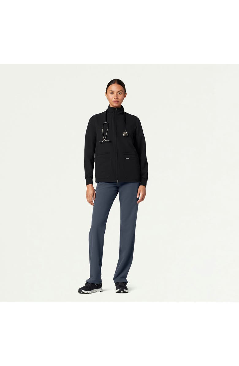 JAANUU Ceri Women's 6-Pocket Classic Scrub Jacket, Alternate, color, Black