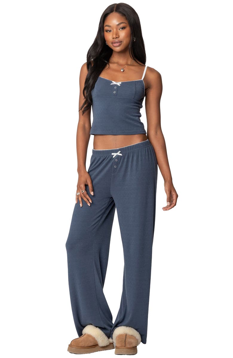 EDIKTED Kleo Lounge Pants, Alternate, color, Navy