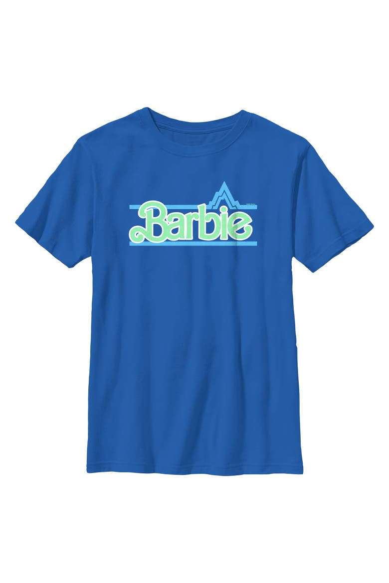 Boys' Winter Mountains Logo T-Shirt, Main, color, Royal Blue