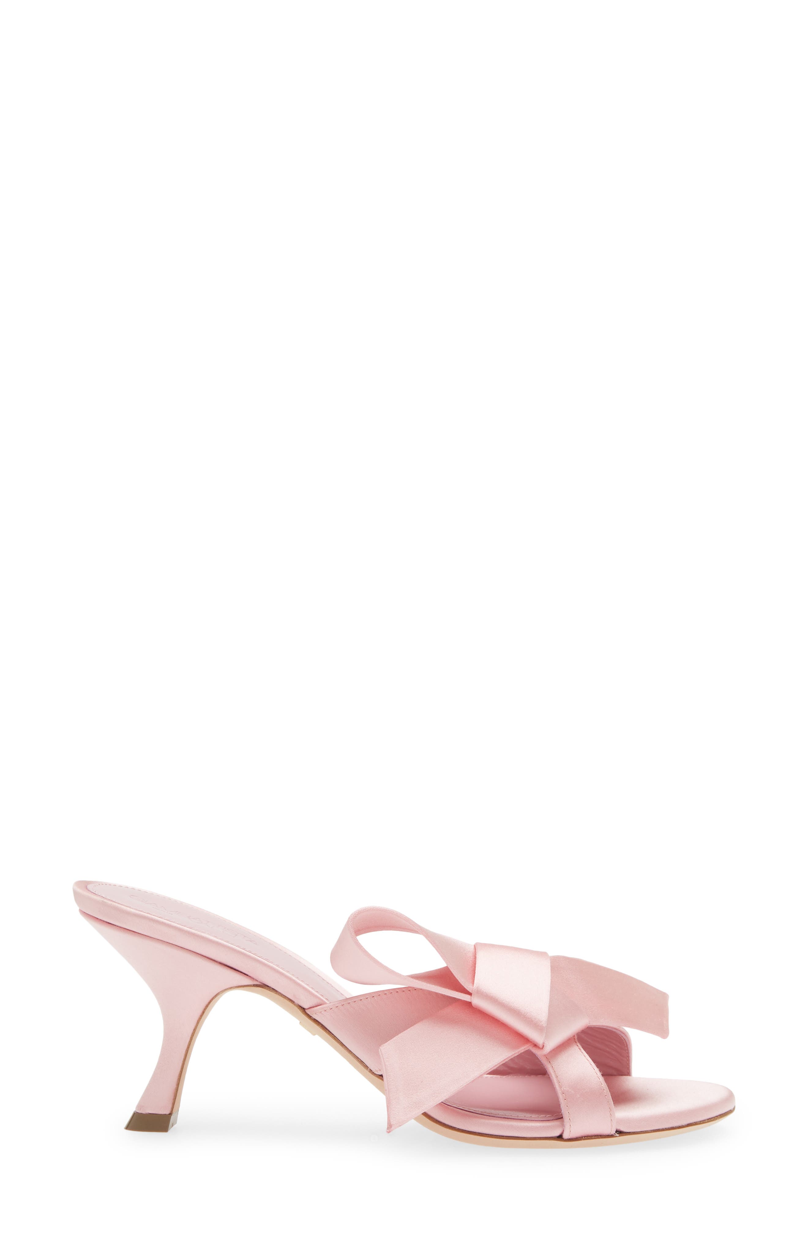 Bow Satin Sandal, Alternate, color, ROSE