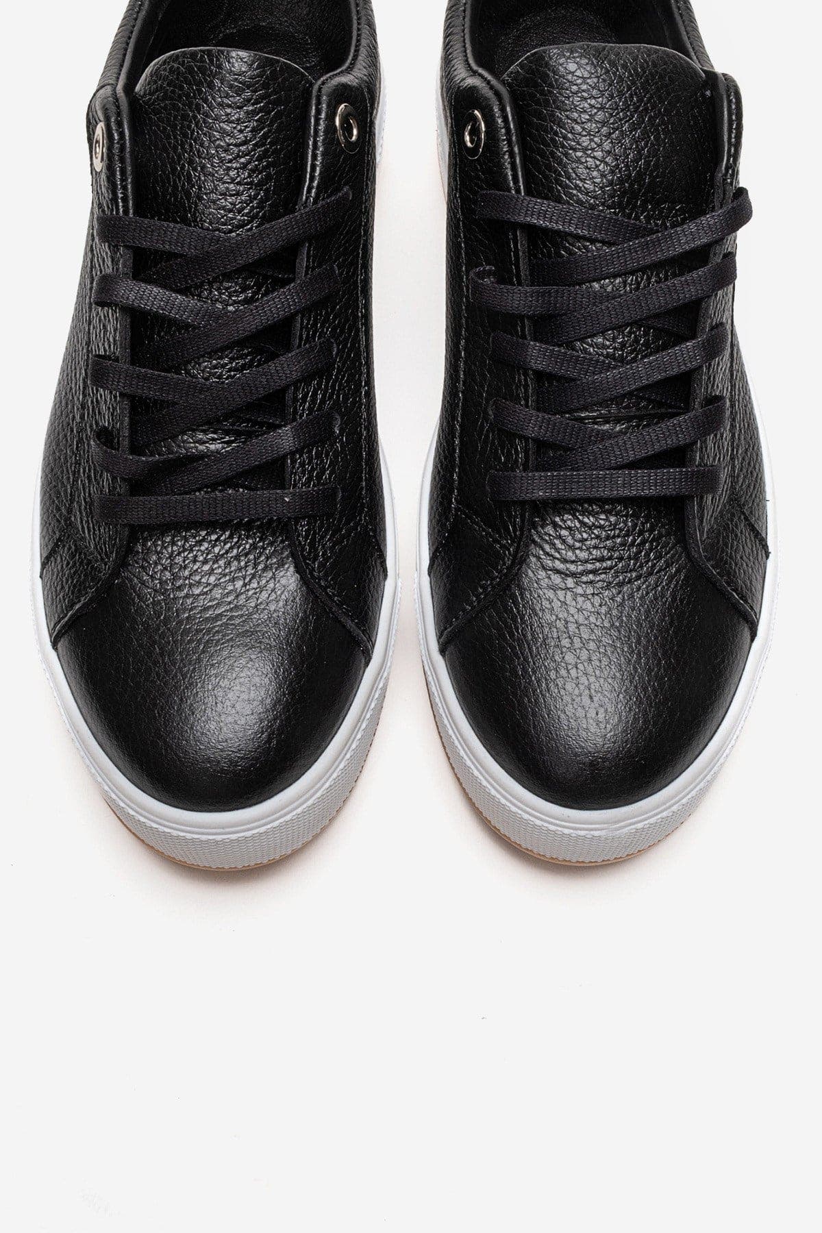 Forever & Always Shoes Pallen Leather Casual Sneaker, Alternate, color, Black