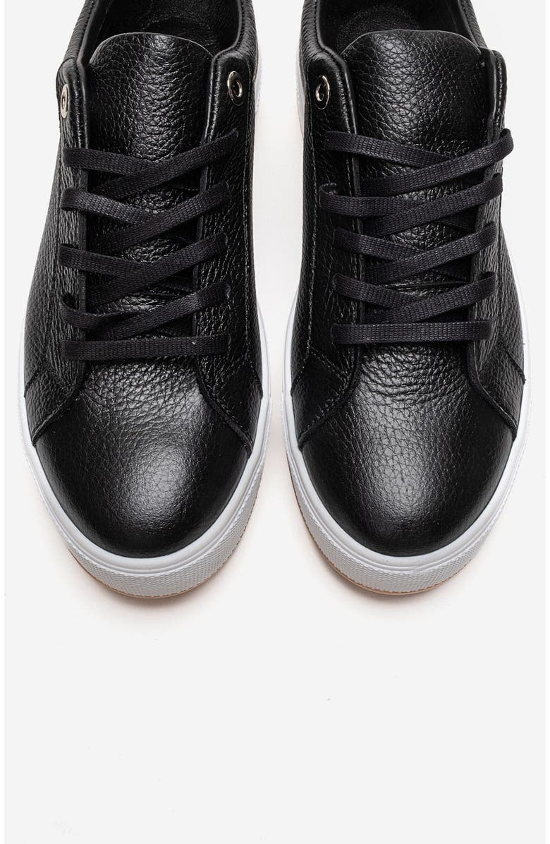 Forever & Always Shoes Pallen Leather Casual Sneaker, Alternate, color, Black
