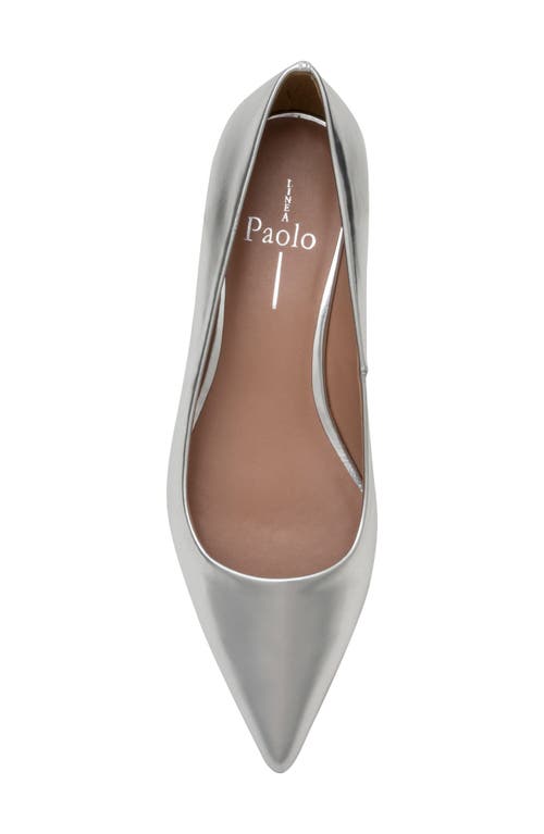 Linea Paolo Patent Pointed Toe Pump In Silver