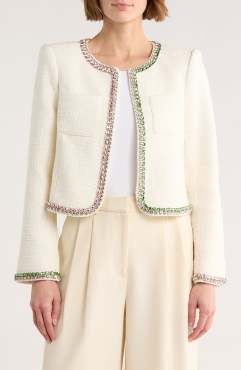 Verity Crystal Trim Tweed Jacket