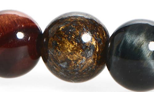 Caputo & Co Beaded Stretch Bracelet In Brown