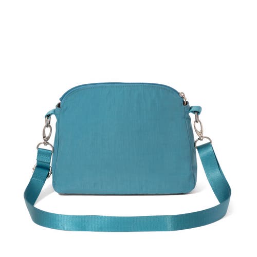 Baggallini Coastal Flip Lock Crossbody Bag In Seaside Blue