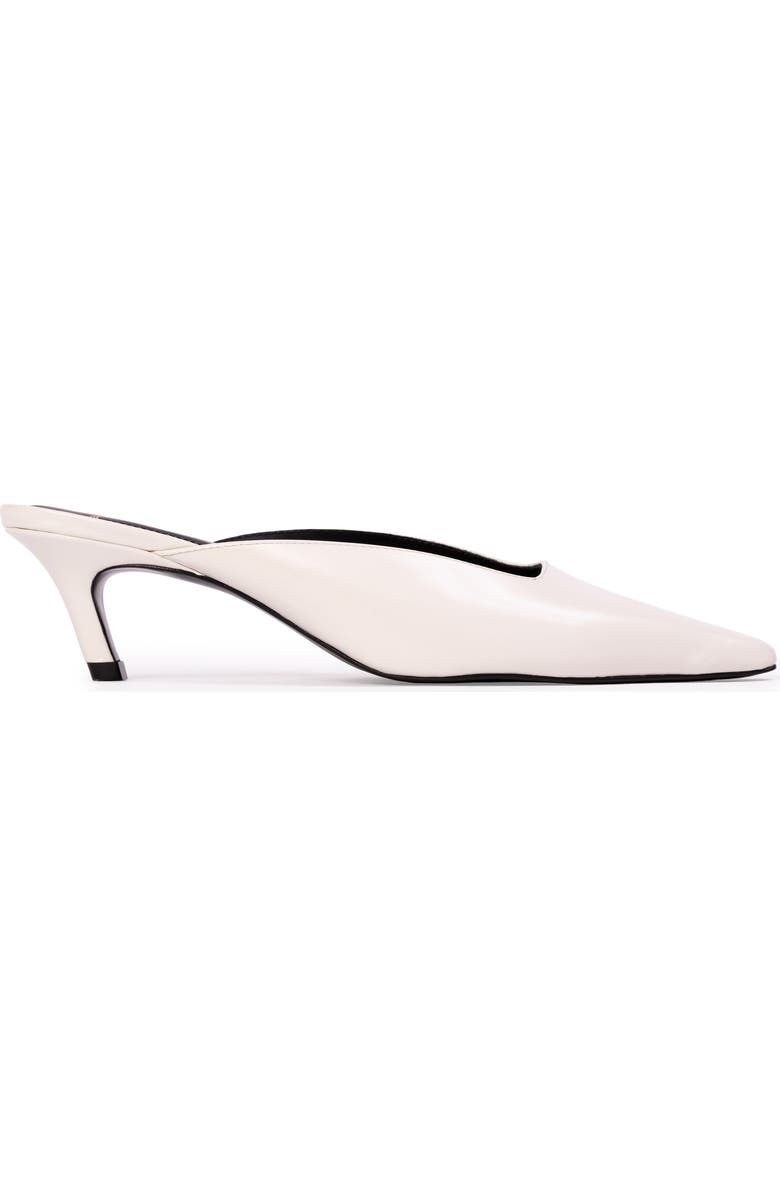 BLACK SUEDE STUDIO Logan Kitten Heel Mule, Alternate, color, Coconut Leather