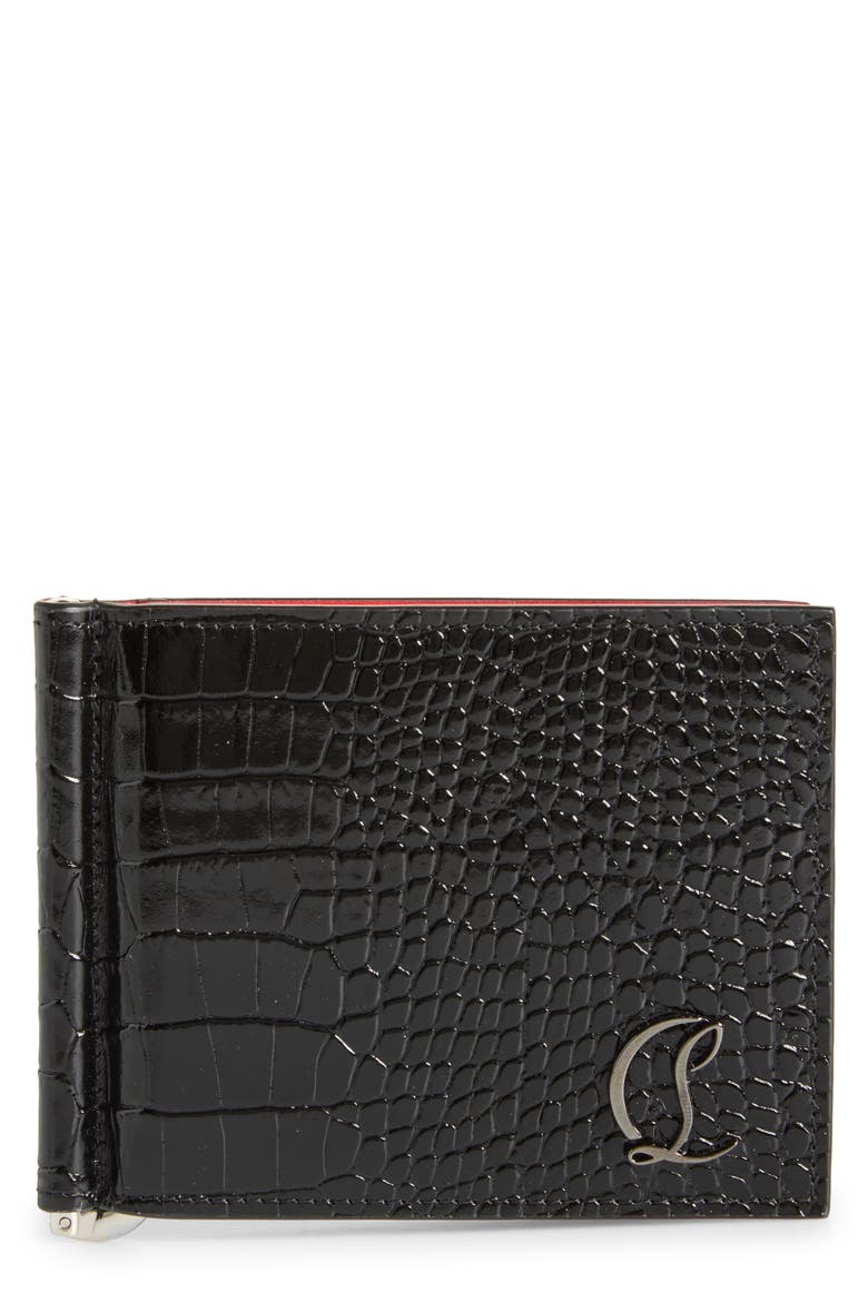 Mooncrest Calfskin Bifold Wallet with Money Clip, Main, color, BLACK