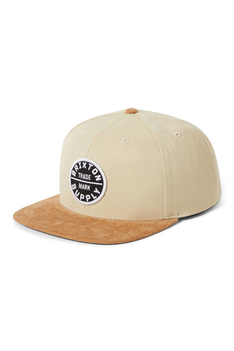 Oath III Snapback Twill Baseball Cap, Main, color, SAND/ LIGHT BROWN CORDUROY