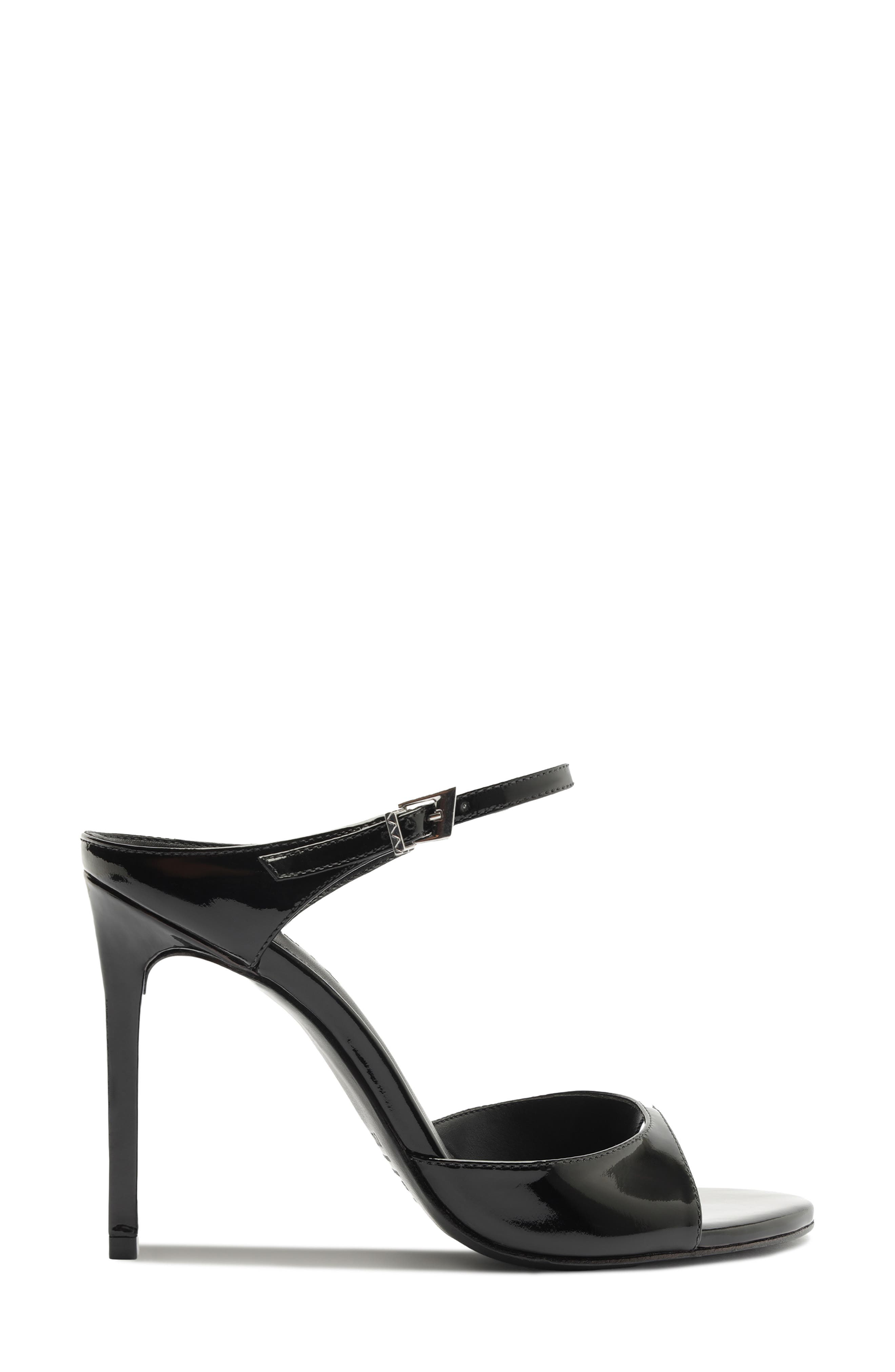 Schutz Lyra Ankle Strap Sandal, Alternate, color, Black