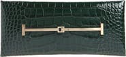 TOM FORD Arc Croc Embossed Leather Clutch