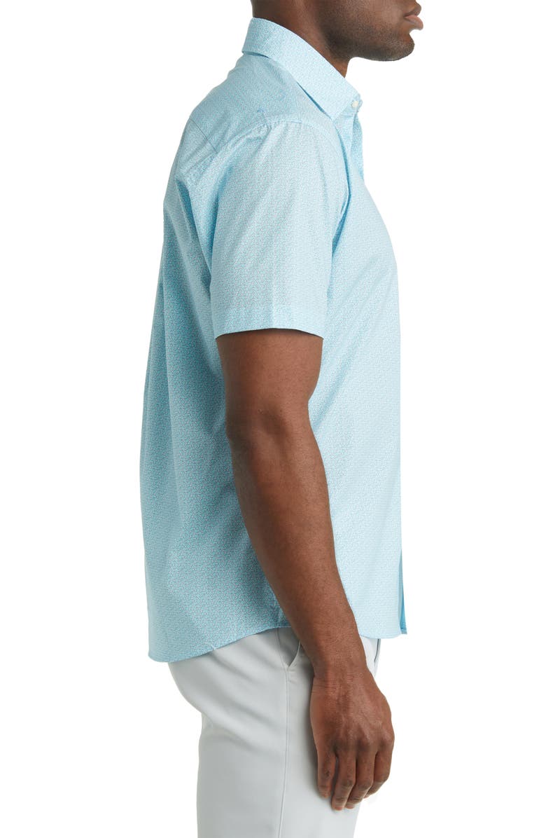 Peter Millar Summer Slice Print Stretch Cotton Short Sleeve Button-Up Shirt, Alternate, color,