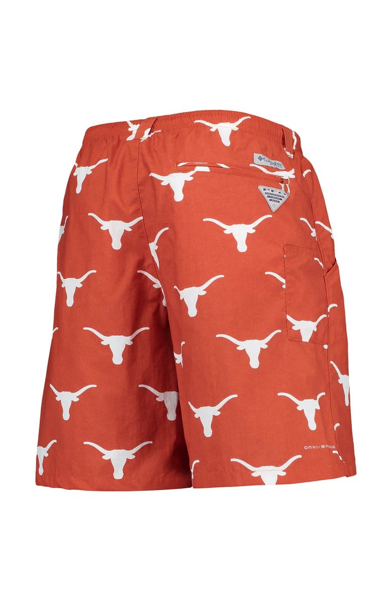 Columbia Men's Columbia Texas Orange Texas Longhorns PFG Backcast II 8" Omni-Shade Hybrid Shorts, Alternate, color, Burnt Orange