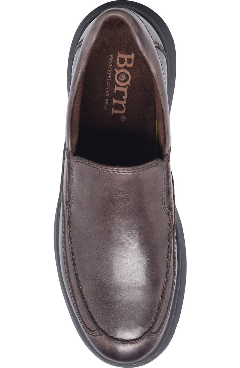 Børn Cambridge Slip-On Sneaker, Alternate, color, Dark Brown Leather
