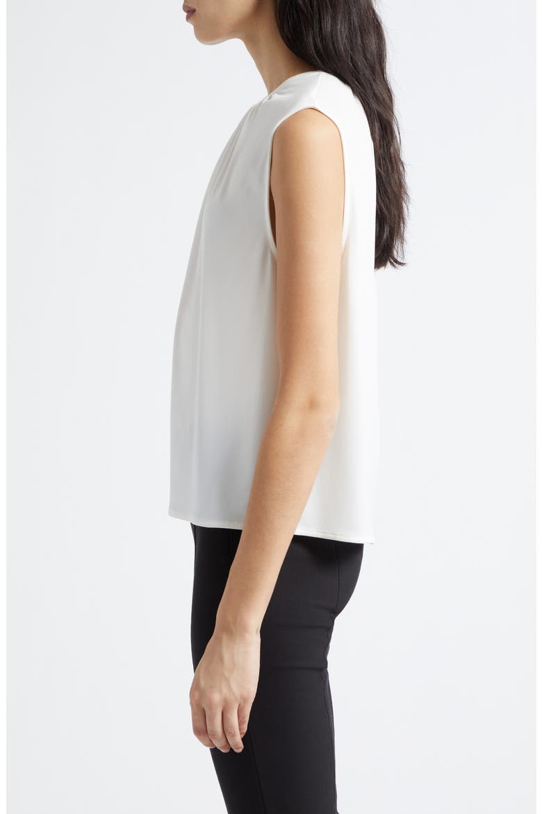 Gathered Jewel Neck Top, Alternate, color, OFF WHITE