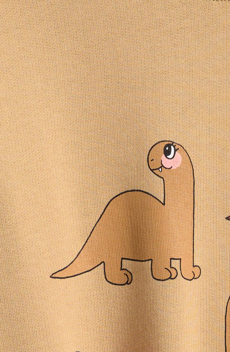 Mini Rodini Kids' Dino Organic Cotton Sweatshirt, Alternate, color, Beige