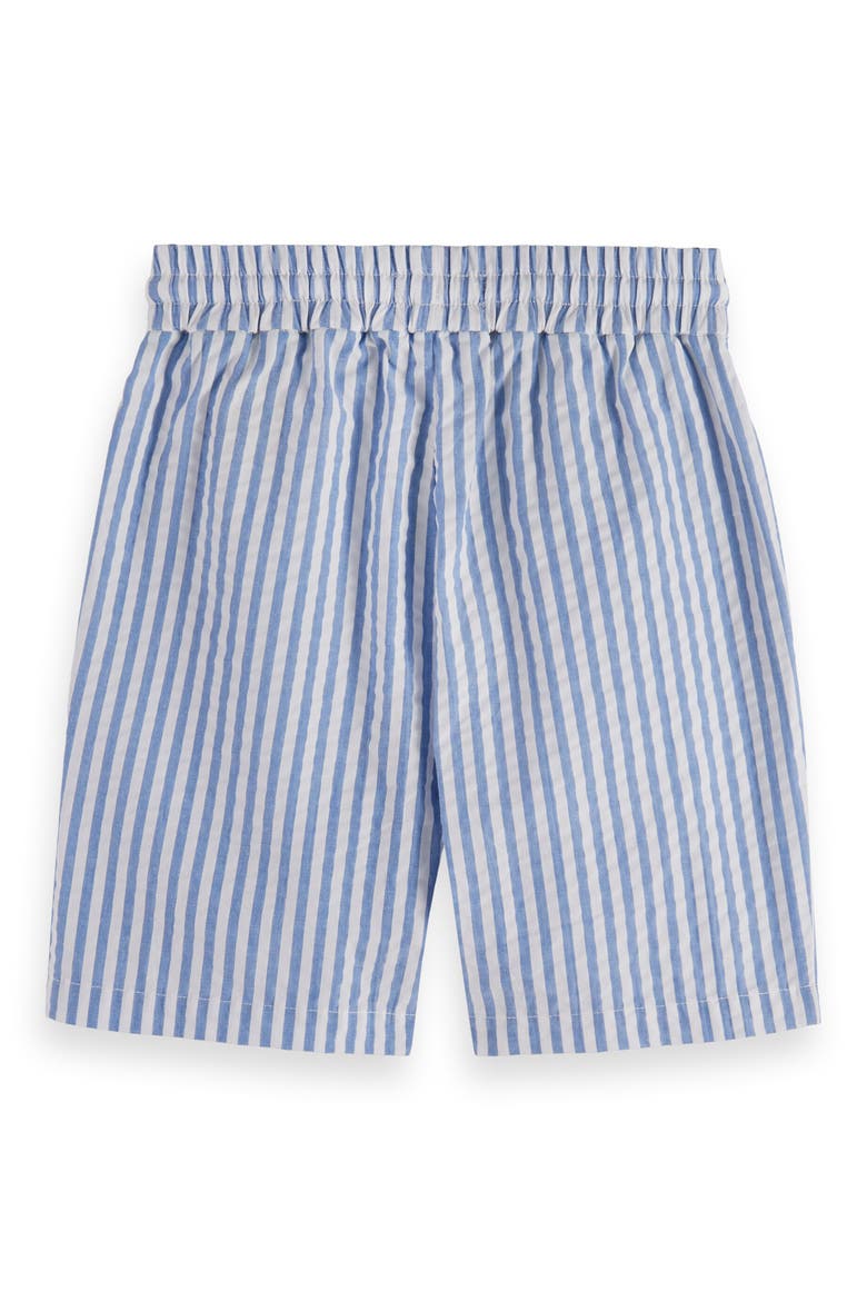 Kids' Stripe Cotton Seersucker Bermuda Shorts, Alternate, color, SKY BLUE / WHITE STRIPE