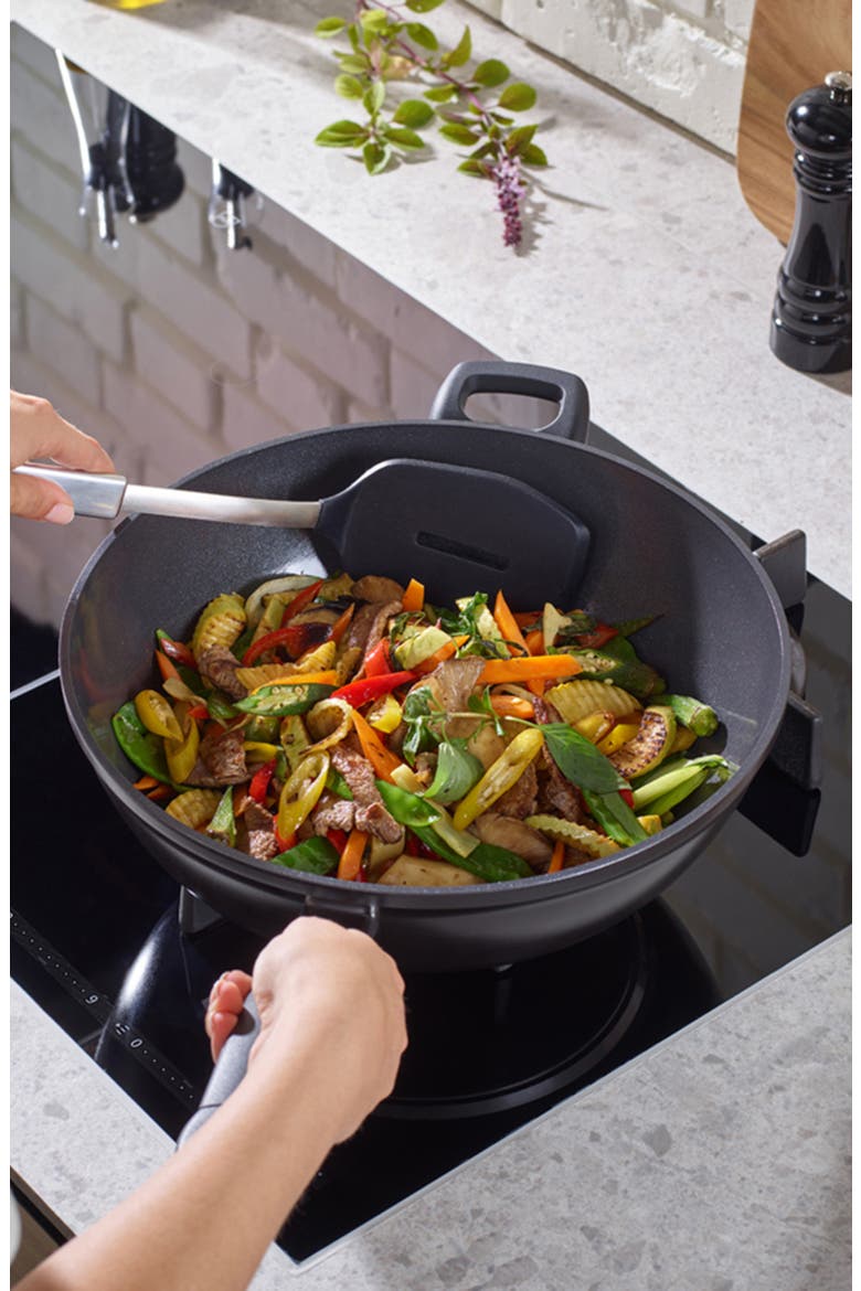Ceratal® Ceramic Non-Stick Wok 12.6" with helper handle, Alternate, color, Orbit Black