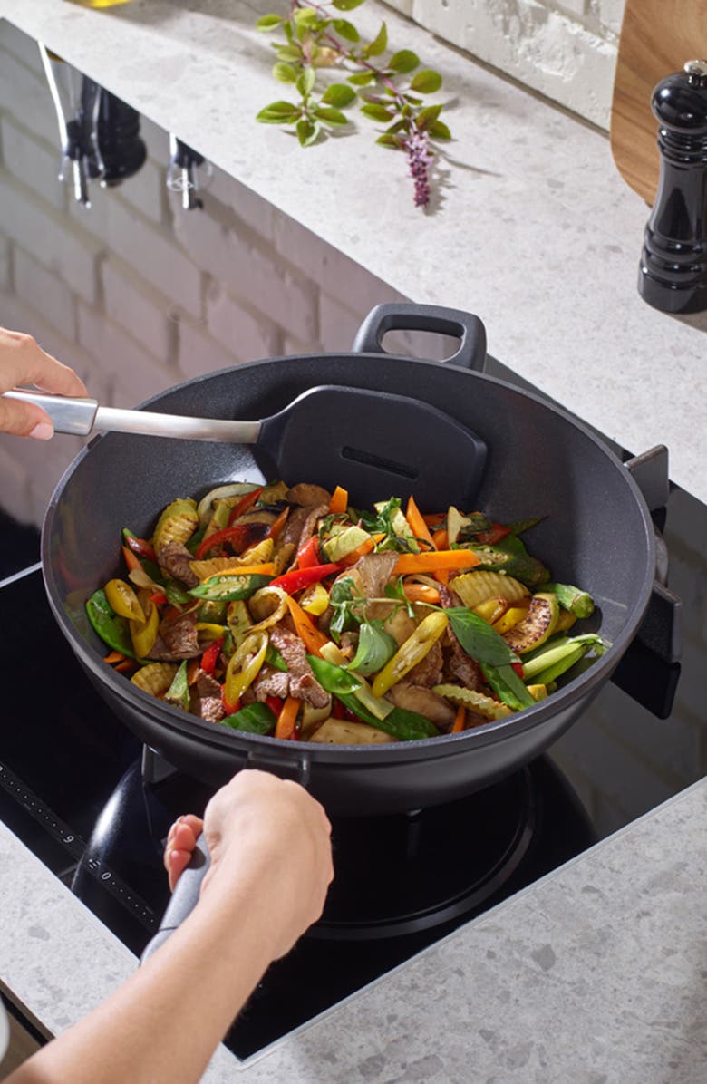 Fissler Ceratal<sup>®</sup> Ceramic Non-Stick Wok 12.6" with helper handle, Alternate, color, Orbit Black