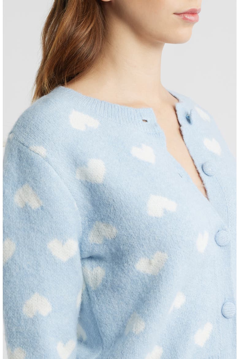 Heart Jacquard Cardigan, Alternate, color, LIGHT BLUE CREAM