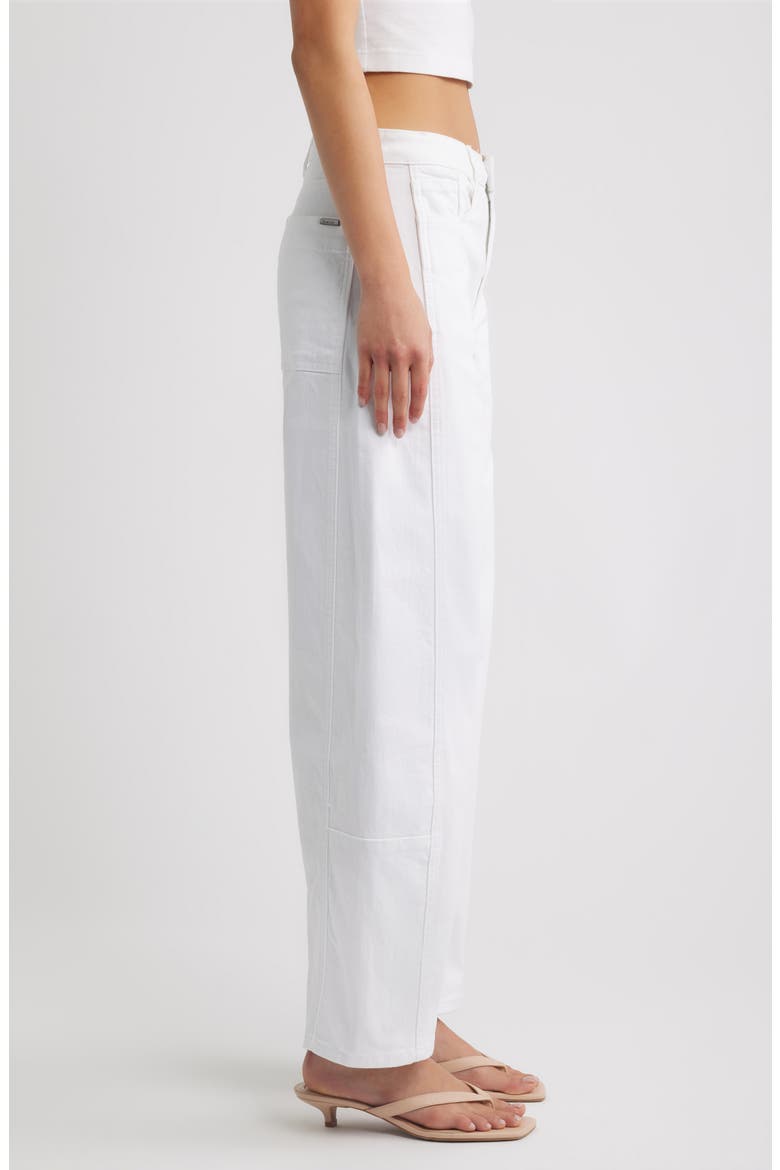 Wide Leg Crop Jeans, Alternate, color, WHITE