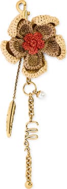 Chloé Symbols Raffia Flower Bag Charm