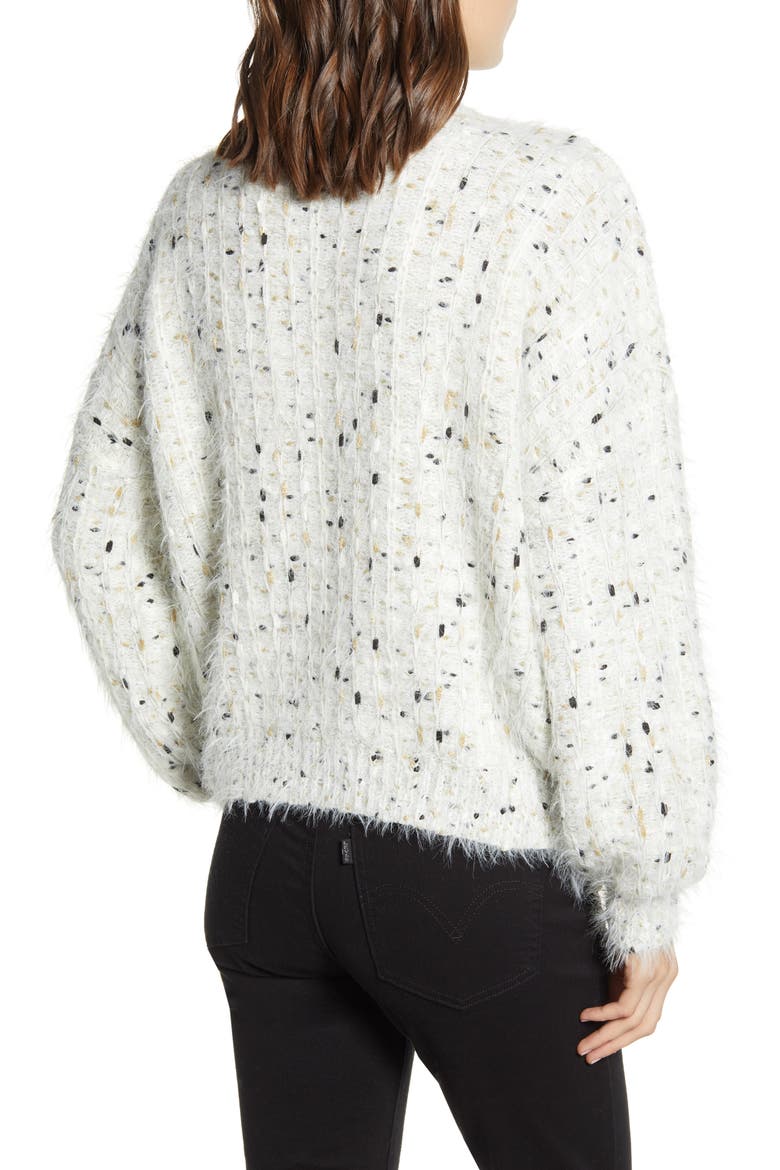 Nisha Fuzzy Speckle Pullover, Alternate, color, IVORY