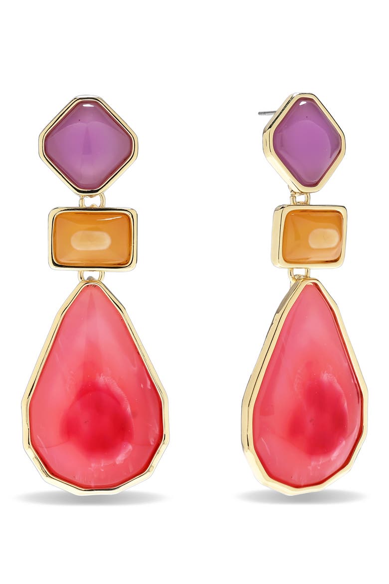 Vera Statement Drop Earrings, Main, color, GOLD
