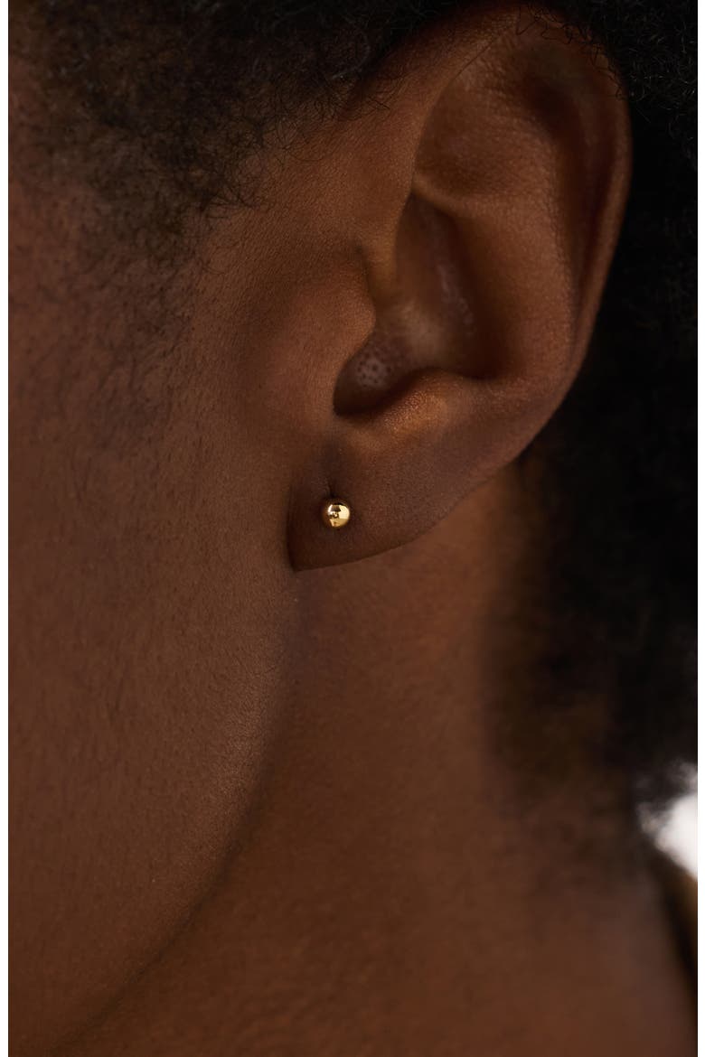 Gold Stud Earrings - Gold Small Ball Studs, Alternate, color, Gold