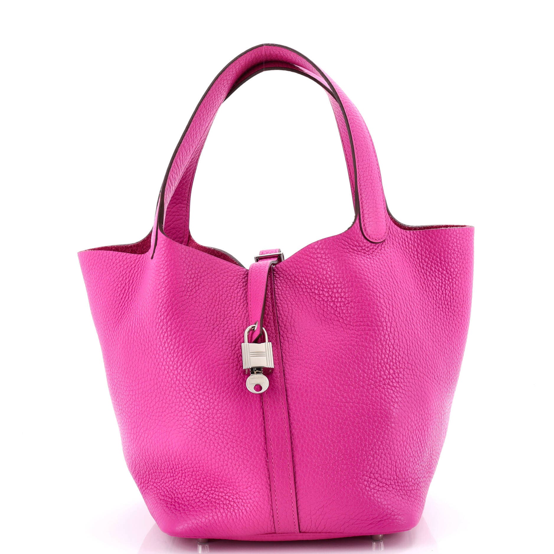 Pre-Owned Hermes Picotin Lock Bag Clemence MM, Main, color, Magnolia