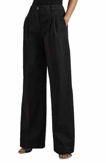 Reiss Astrid Front Pleat High Rise Wide Leg Pants