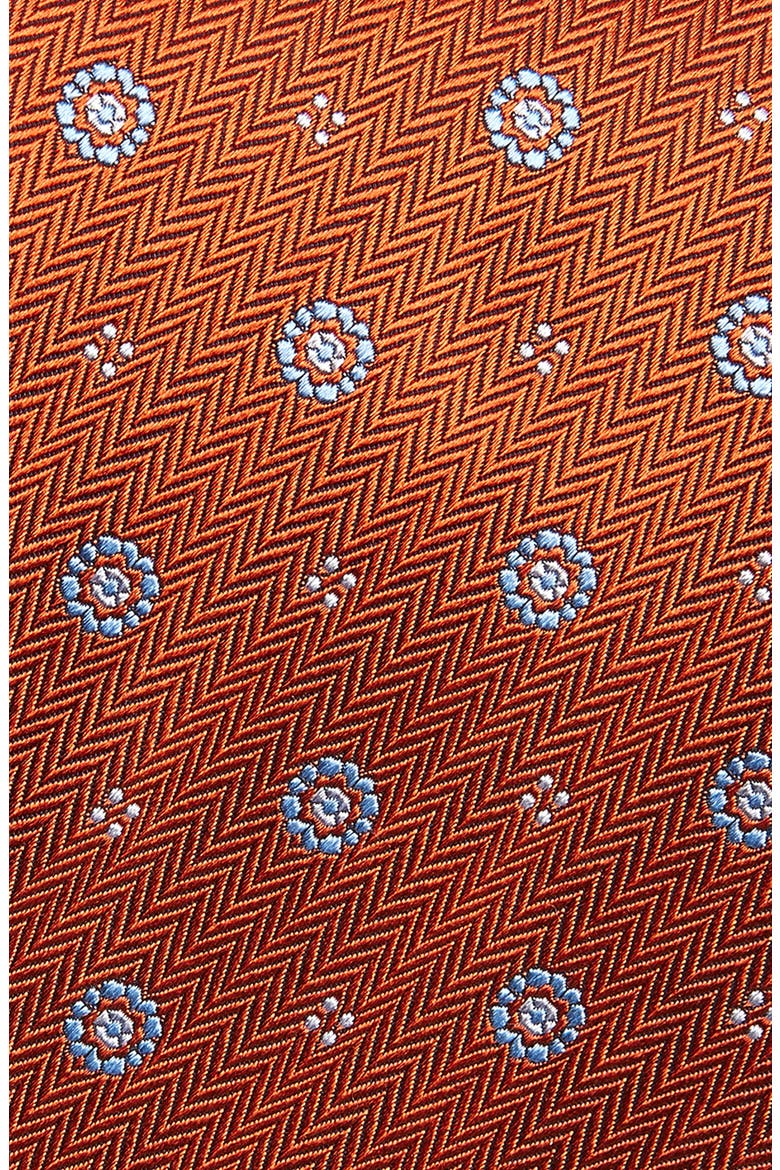 Neat Silk Tie, Alternate, color, ORANGE