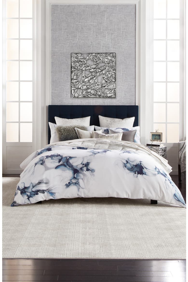 Blue Mist Duvet Cover, Alternate, color, BLUE