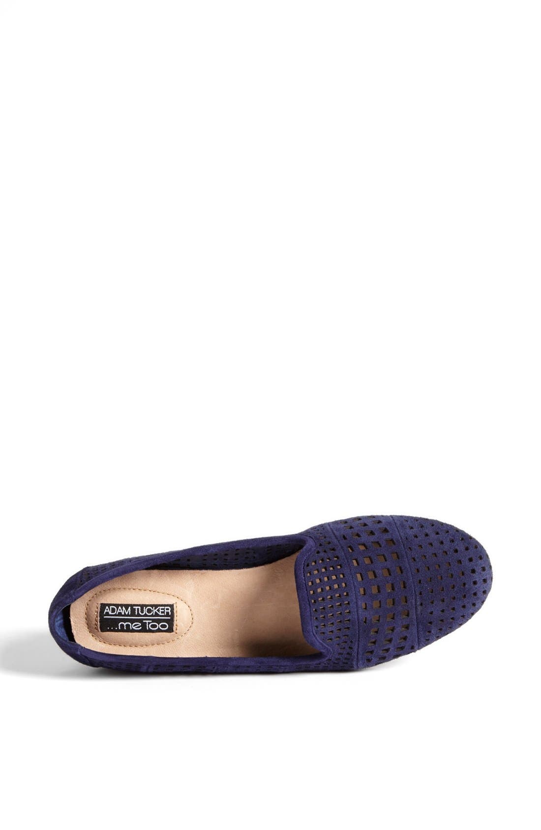 Adam Tucker Me Too 'Harvard' Leather Flat, Alternate, color, INK SUEDE