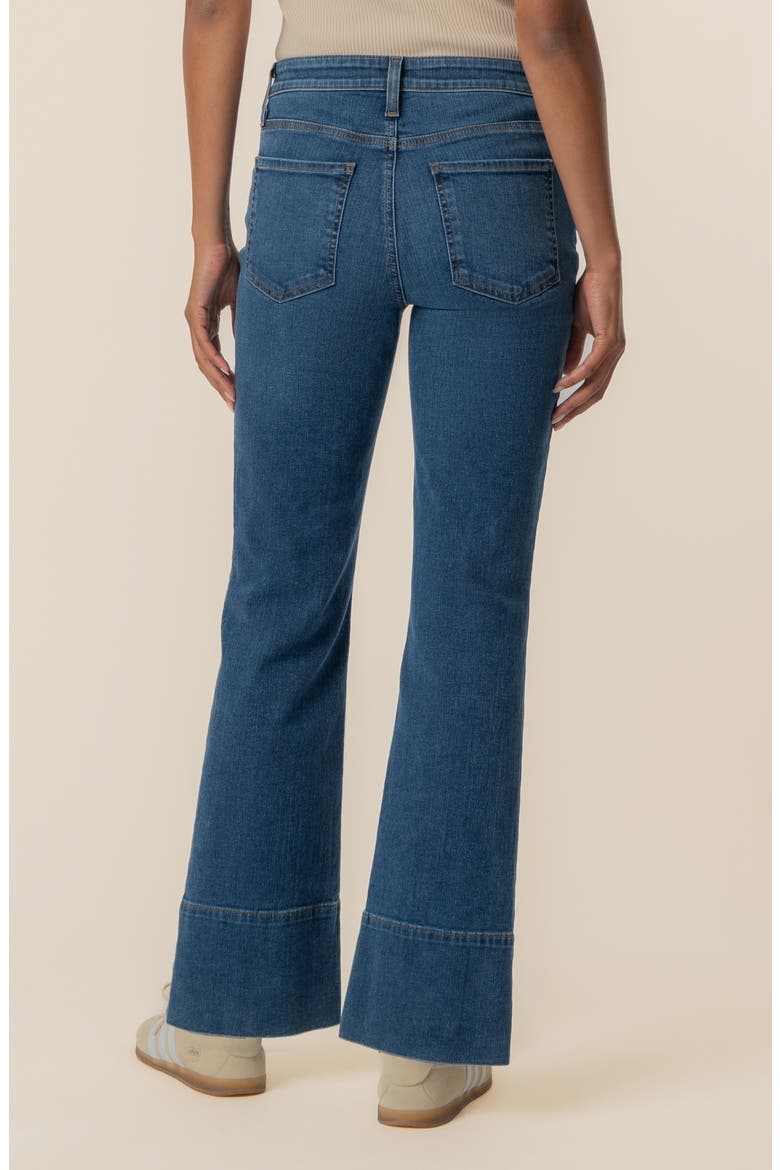 Kelsey High Waist Raw Hem Ankle Flare Leg Jeans, Alternate, color, AMAZINGLY