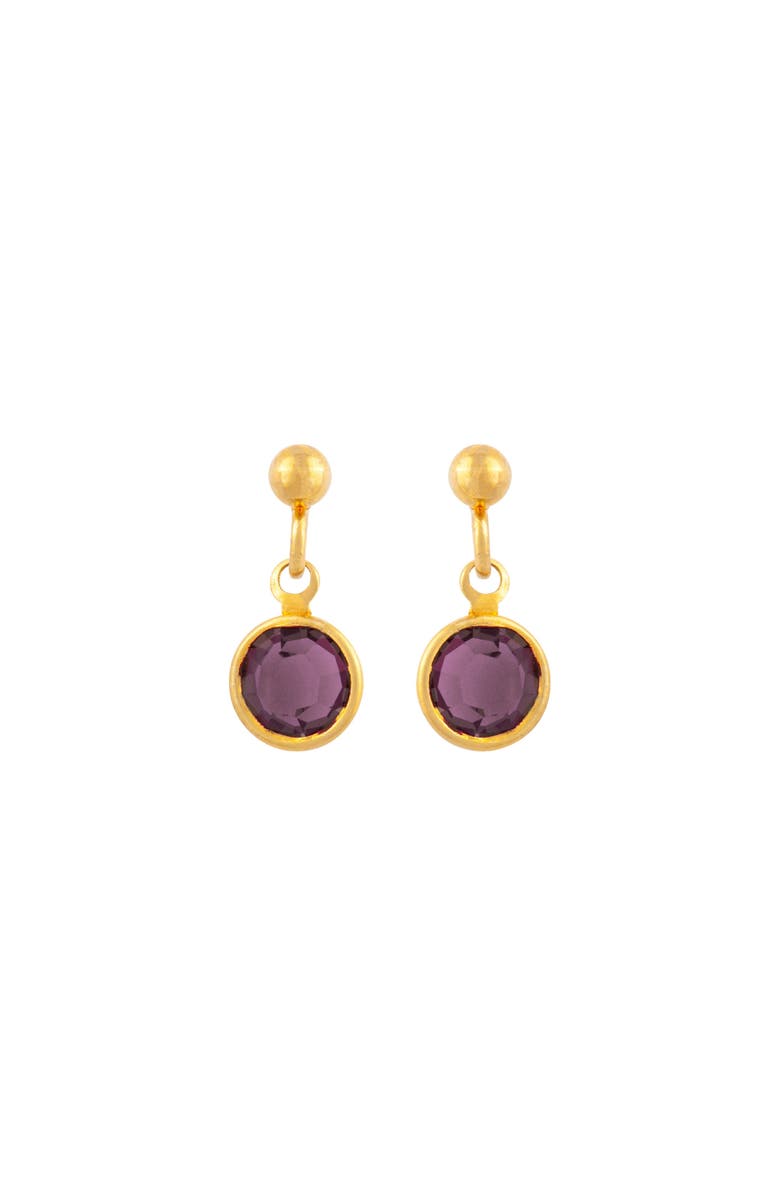 Susan Caplan 1980s Vintage Amethyst Earrings, Main, color, Amthyst
